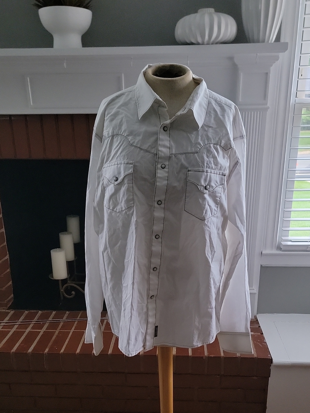 Wrangler Retro Brown and White Western Label Shirt